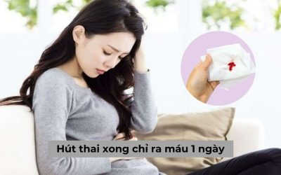 Hút thai xong chỉ ra máu 1 ngày có sao không? Có nguy hiểm không?